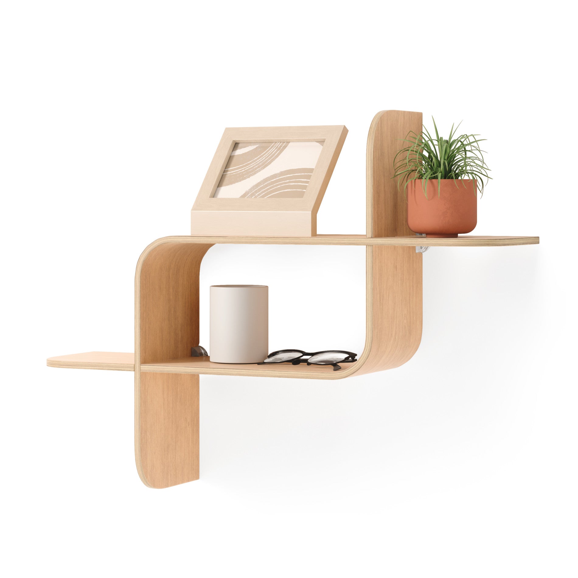 【タイムセール】Umbra Montage 木製シェルフ Umbra Montage Wall Shelf - Walmart.com