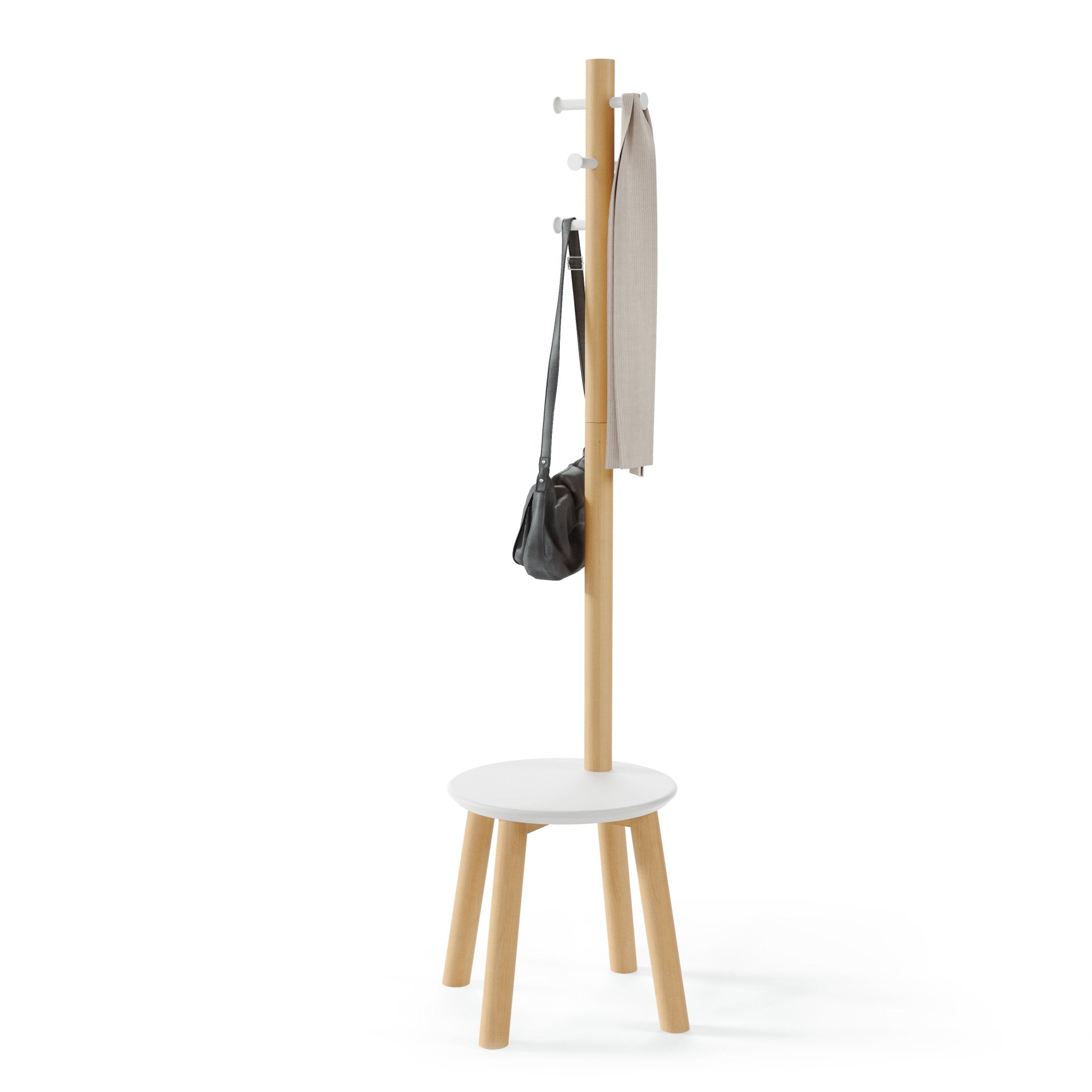 Pillar Stool & Coat Rack - The Ultimate Space Saver | Umbra