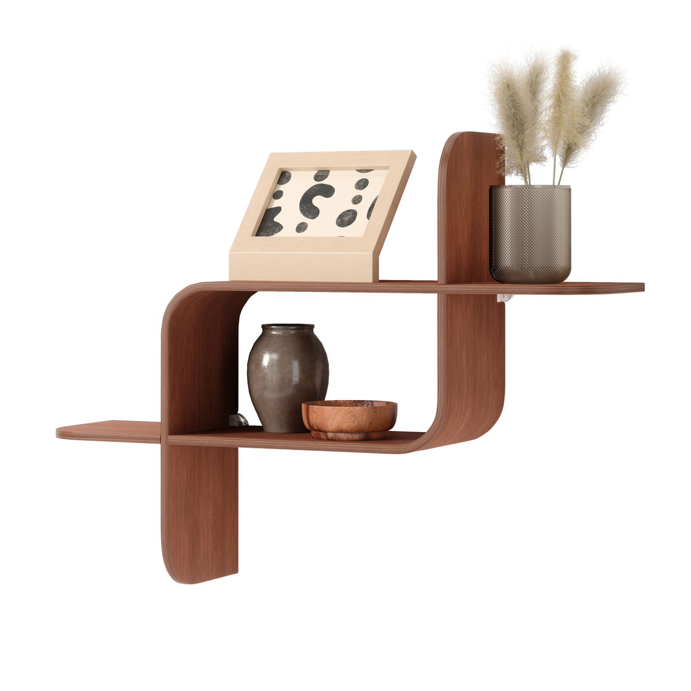 Shelves & Magazine Racks | color: Light-Walnut