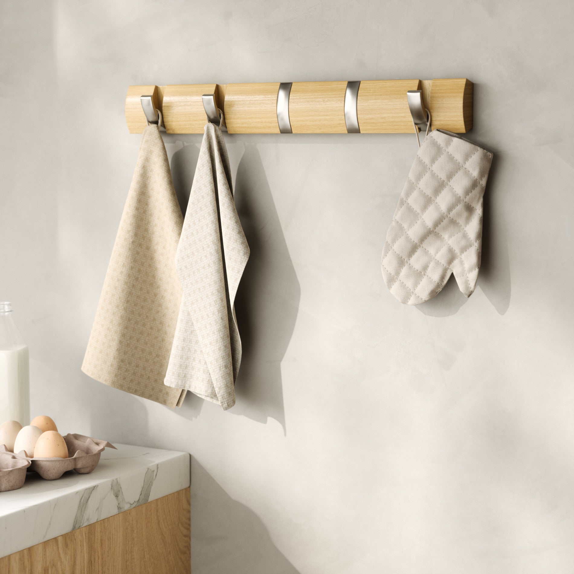 FLIP 5 Wall Mounted Hook - Coat Rack & Wall Hooks | Umbra