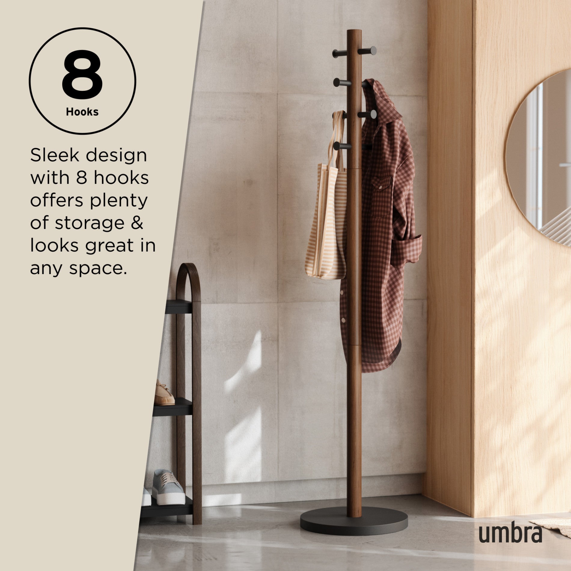 Modern Coat Rack Stand | Pillar by Umbra