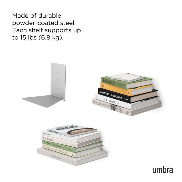 Conceal Shelf Set of 3 - Invisible Floating Bookshelves | Umbra