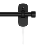 Single Curtain Rods | color: Matte-Black | size: 16-28" (41-71 cm approx) | diameter: 5/8" (1.6cm approx)