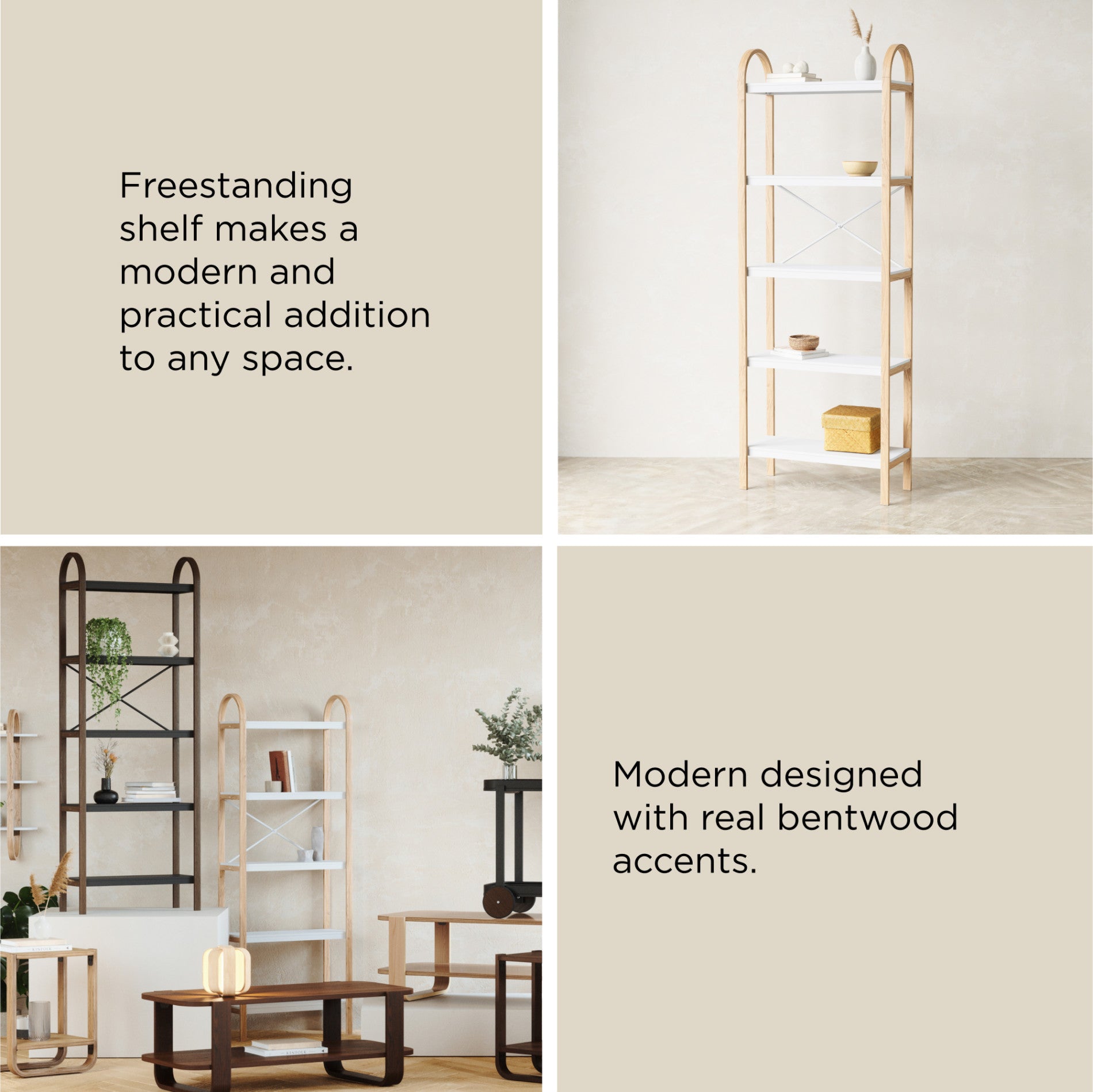 Bellwood Five Tier Shelf - Modern Freestanding Shelf Unit | Umbra