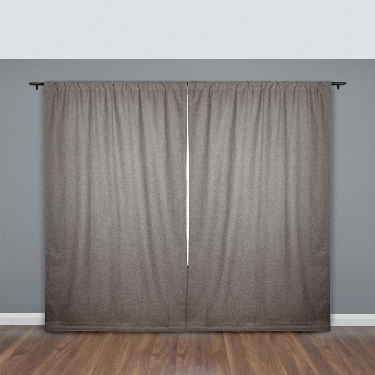 Muamar Velcro Blackout Curtains for Bedroom 2 Panels with Tiebacks(Black,  34 W x 45 L),Without Rods Small Curtains,Kitchen Curtains,Easy Install  for