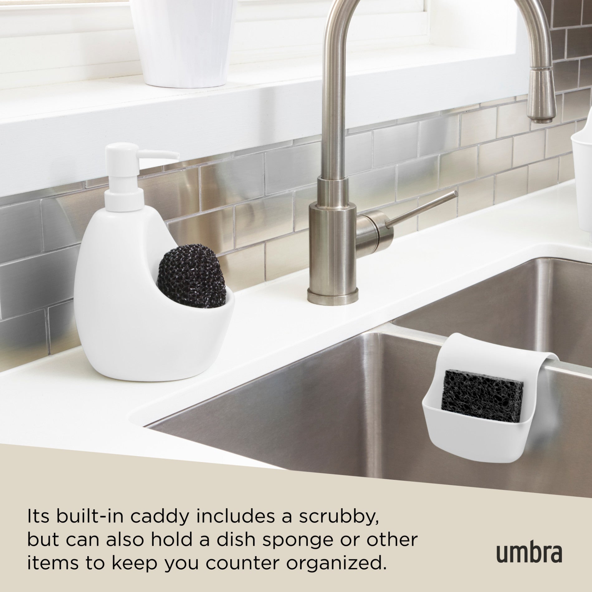 Umbra Joey Soap Pump and Scrubby Set - Thumbnail 2