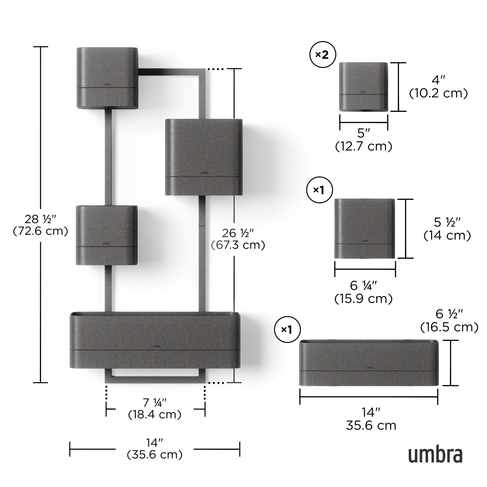 Cubiko Wall Planter – Umbra