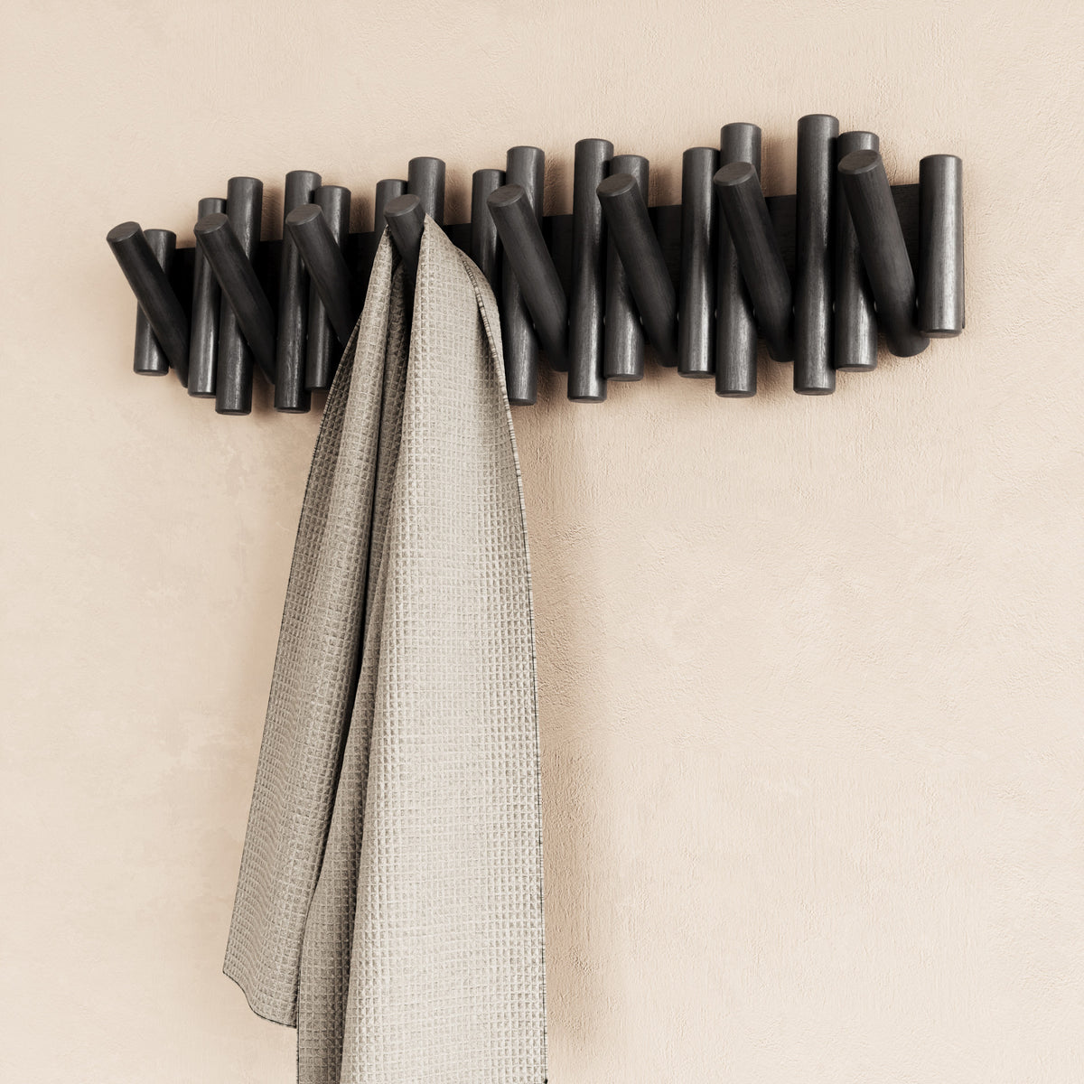 Wall Hooks | color: Black | size: 8-Hook | Hover
