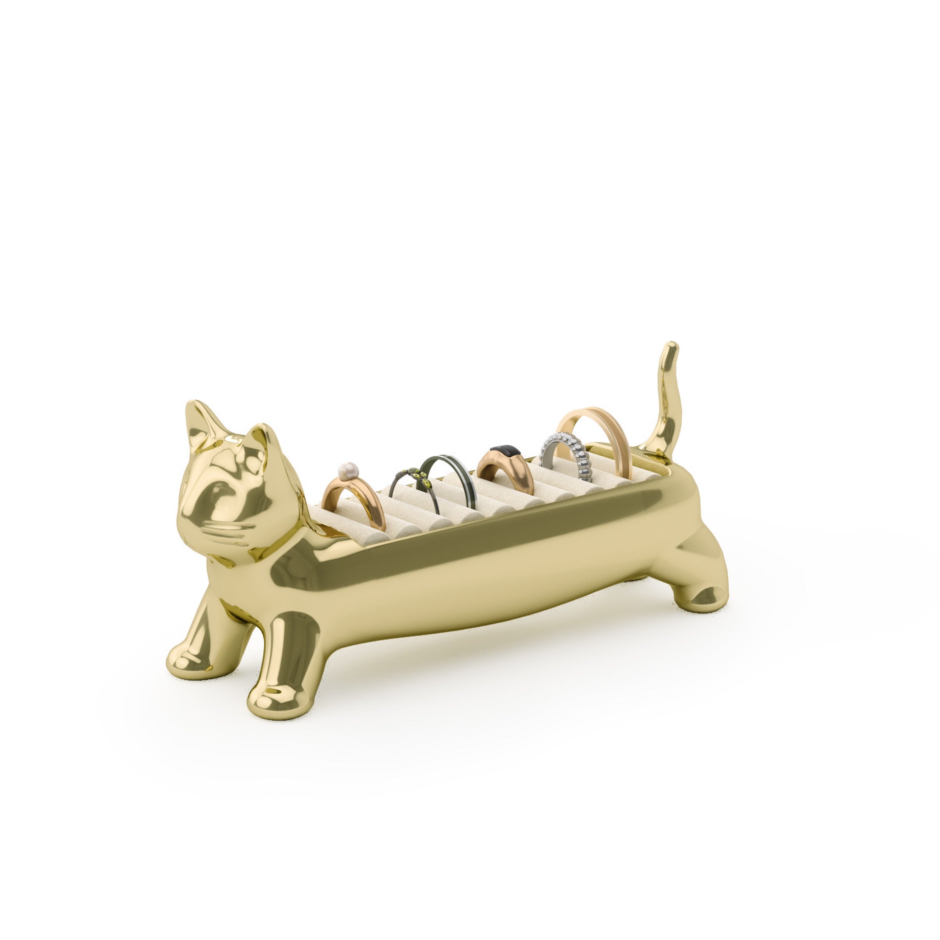 Ali Cat Ring Holder | Cast Metal Cat | Umbra