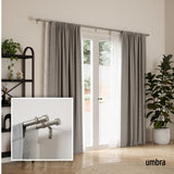 Double Curtain Rods | color: Nickel | size: 36-66" (91-168 cm) | diameter: 1" (2.5 cm)