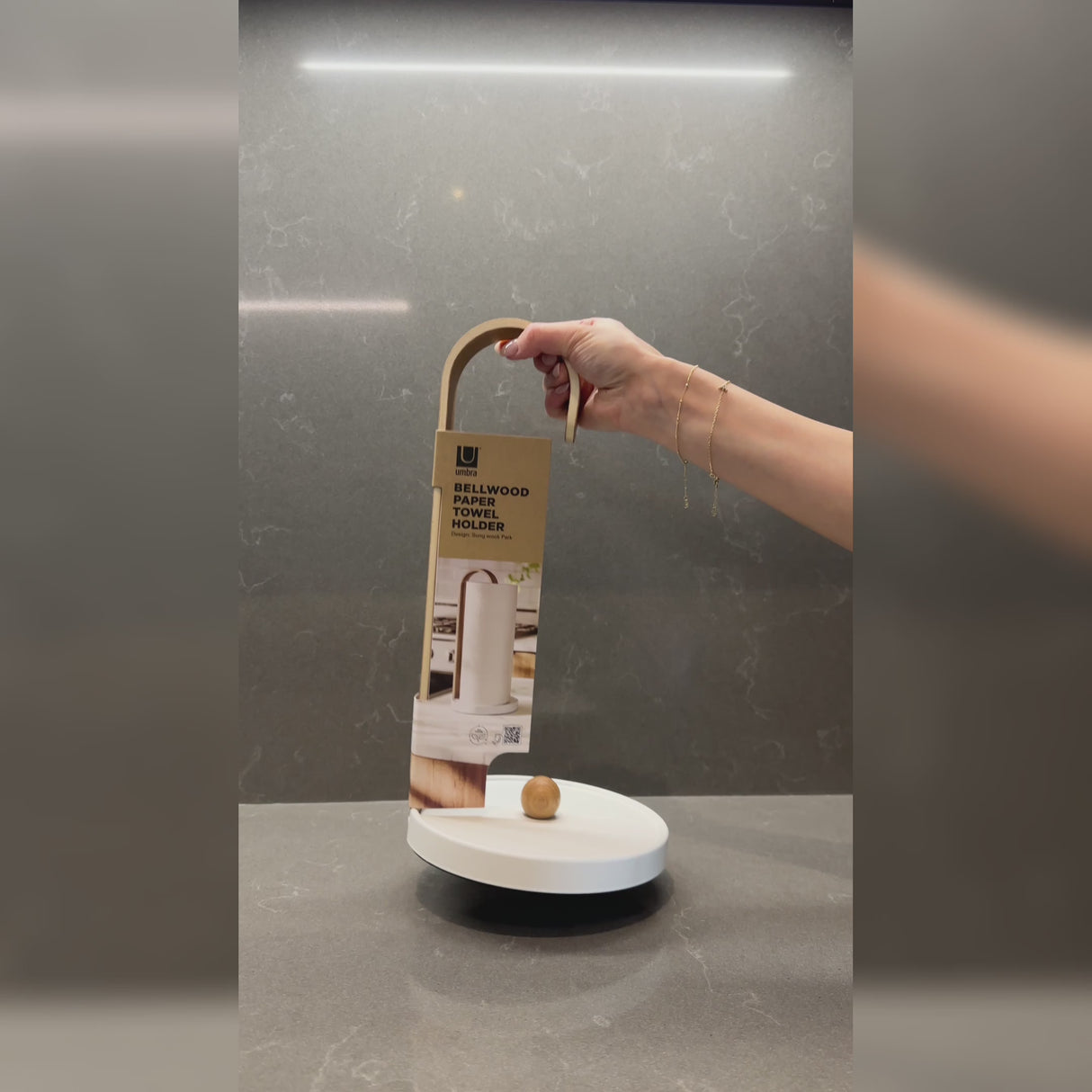 Countertop Paper Towel Holders | color: Black-Walnut
