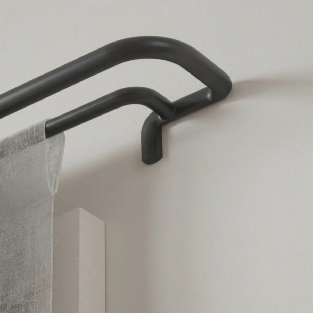 Double Curtain Rods | color: Matte-Nickel | size: 30-84" (76-213 cm) | diameter: 3/4" (1.9 cm)