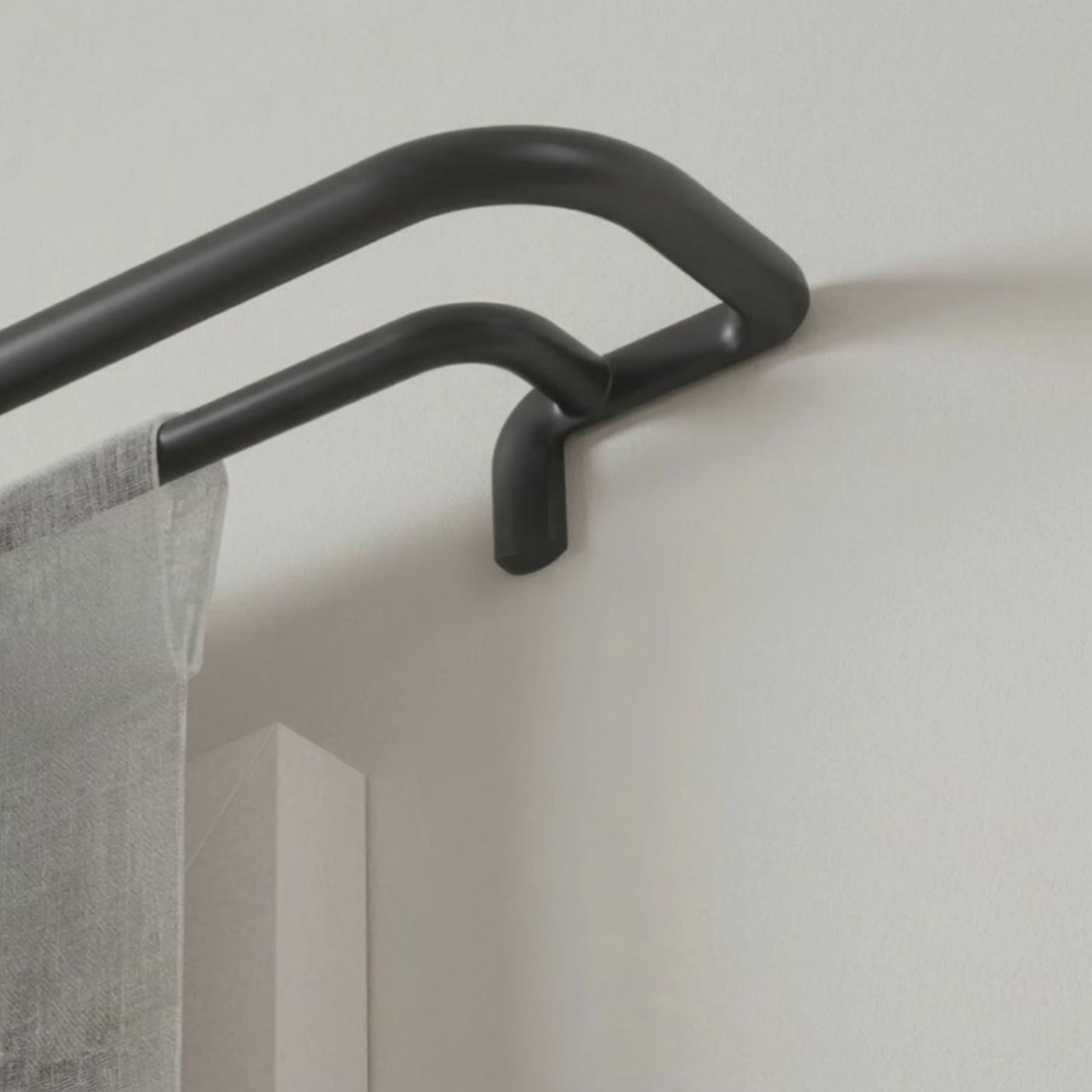 Double Curtain Rods | color: Matte-Nickel | size: 66-144" (168-365 cm) | diameter: 3/4" (1.9 cm)