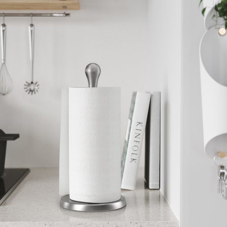 Kitchen Details Grey Stainless Steel Countertop Paper Towel Holder