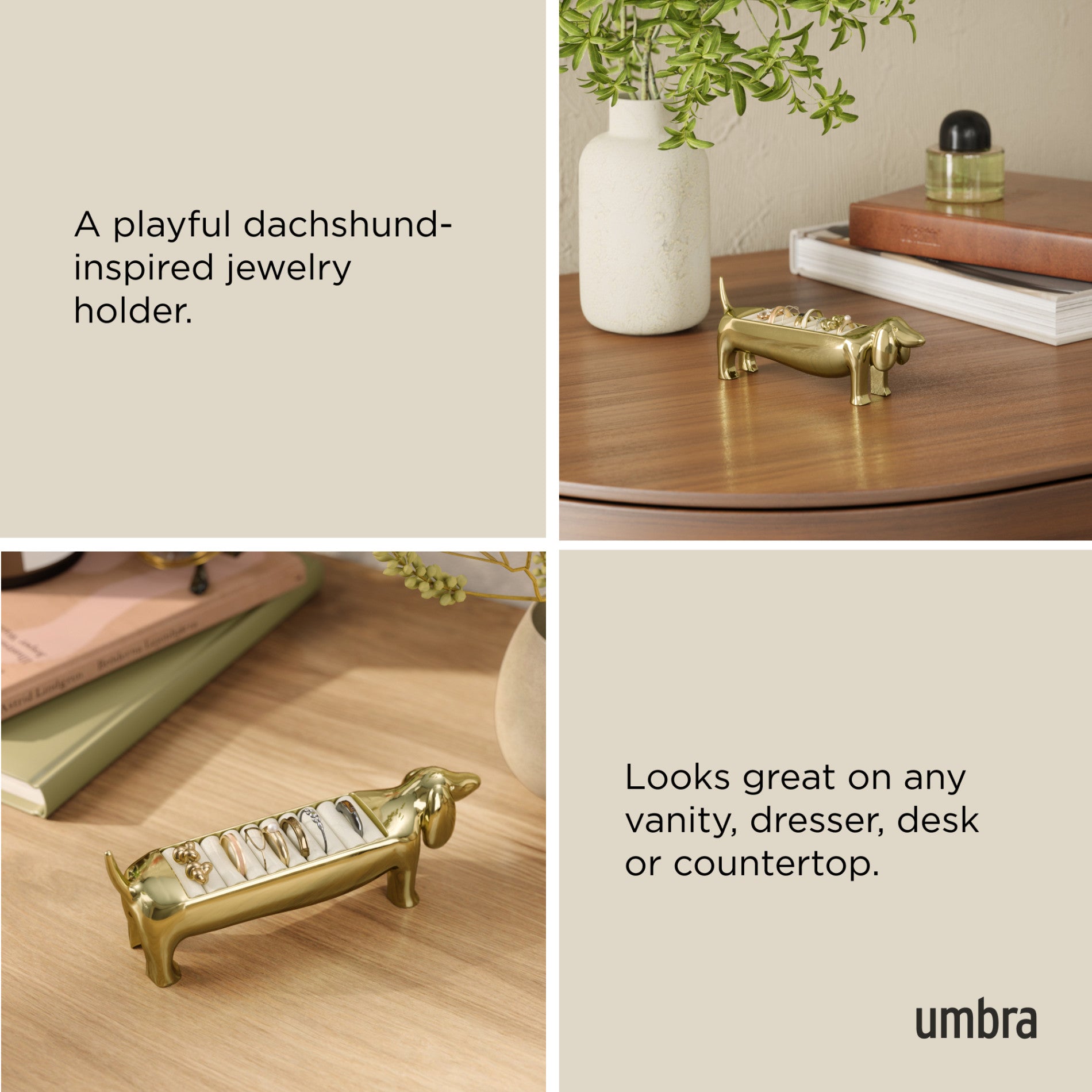 Dachsie Ring Holder - A Playful Way to Store Your Rings | Umbra