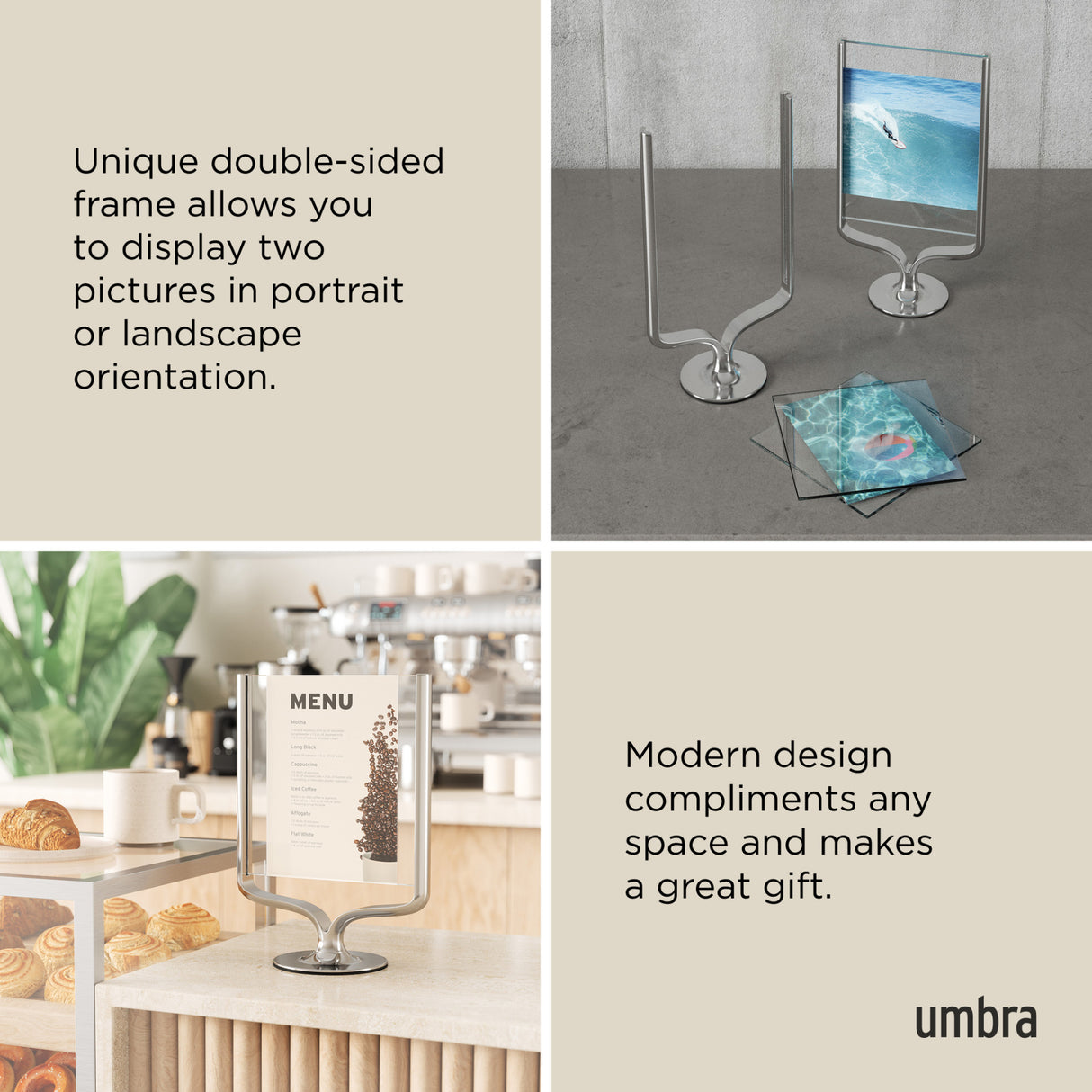 Tabletop Frames | color: Chrome