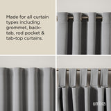 Single Curtain Rods | color: Gold | size: 66-120" (168-305 cm) | diameter: 1" (2.5 cm)