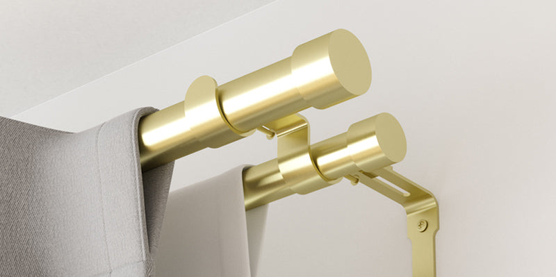 double curtain rods
