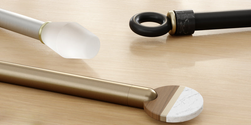 single curtain rods