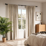Single Curtain Rods | color: Matte-Black | size: 42-120" (107-305 cm) | diameter: 1" (2.5 cm)