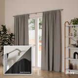 Single Curtain Rods | color: Matte-Nickel | size: 66-144" (168-365 cm) | diameter: 3/4" (1.9 cm)