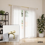 Single Curtain Rods | color: Gold | size: 120-180" (305-457 cm) | diameter: 1" (2.5 cm)