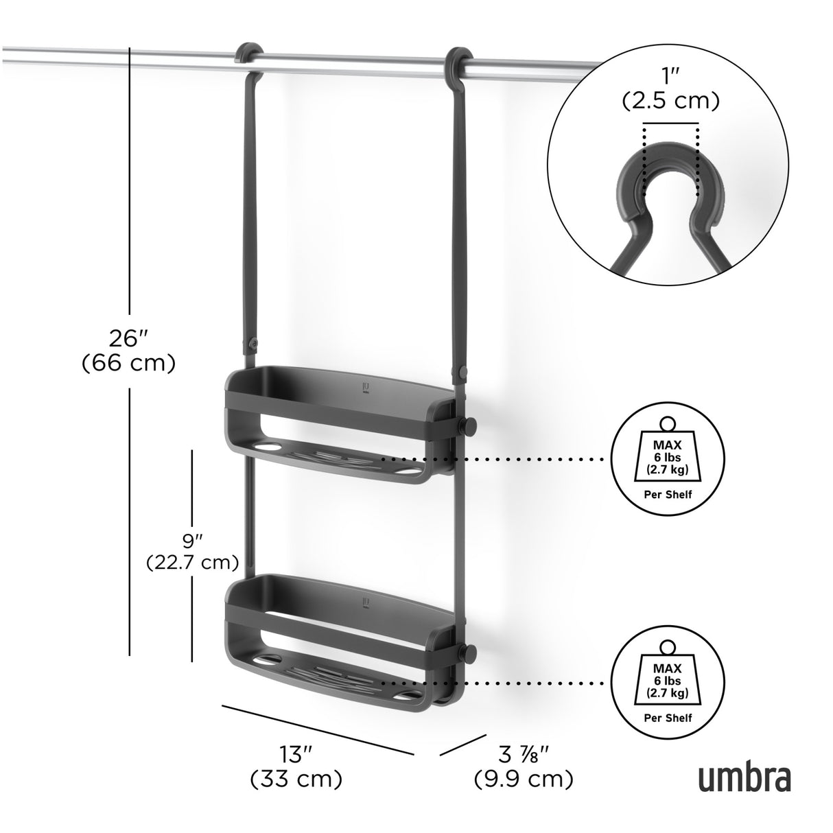 Shower Storage | color: Black