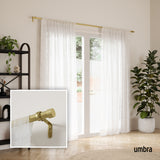 Single Curtain Rods | color: Brass | size: 120-180" (305-457 cm) | diameter: 1" (2.5 cm)