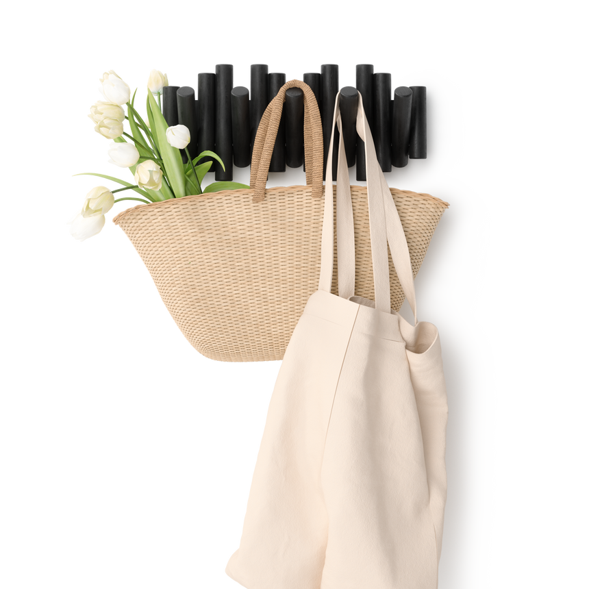 Wall Hooks | color: Black | size: 5-Hook