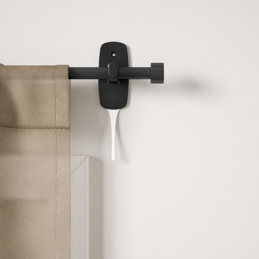Single Curtain Rods | color: Matte-Black | size: 28-48" (72-122cm approx) | diameter: 5/8" (1.6cm approx)