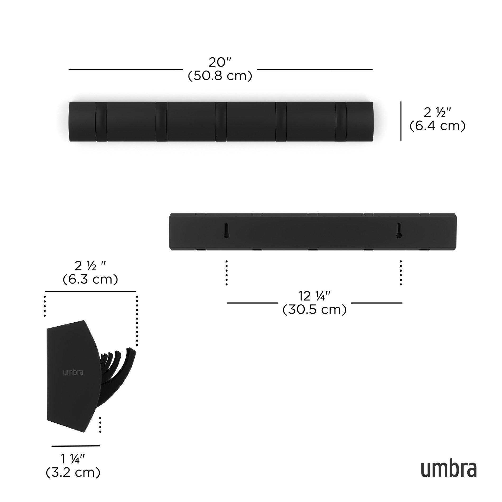 FLIP 5 Wall Mounted Hook - Coat Rack & Wall Hooks | Umbra