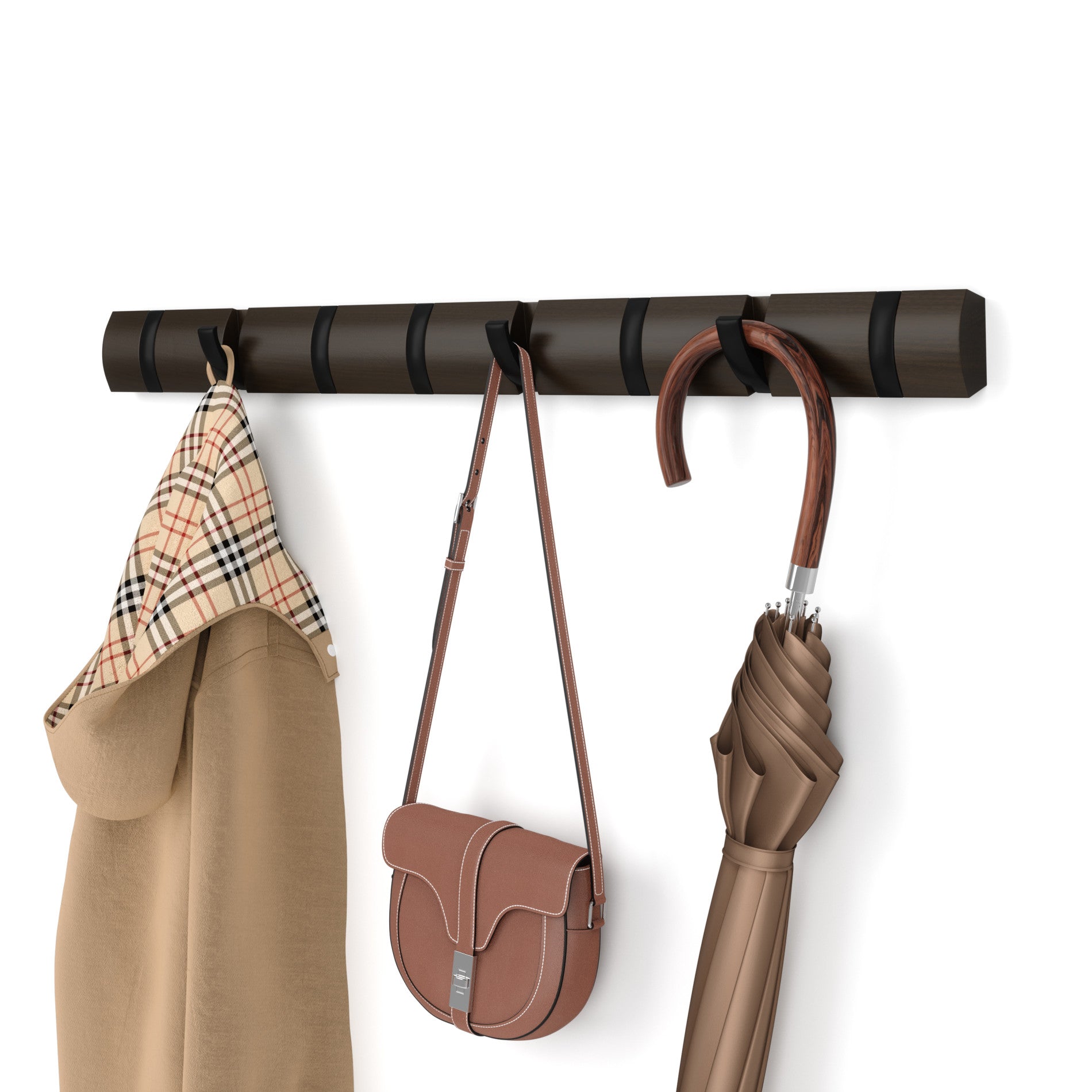Flip 8 Wall Mounted Coat Rack | Umbra