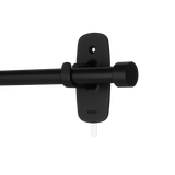 Single Curtain Rods | color: Matte-Black | size: 28-48" (72-122cm approx) | diameter: 5/8" (1.6cm approx)