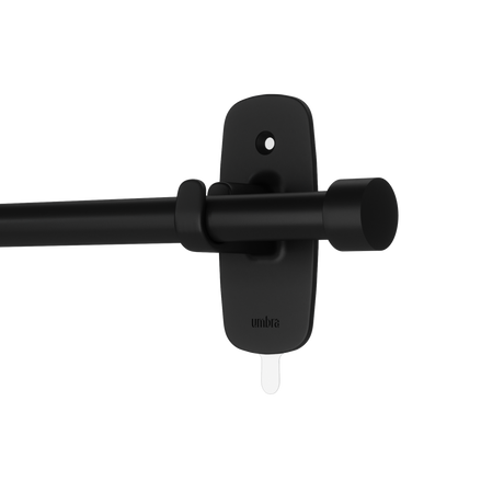 Single Curtain Rods | color: Matte-Black | size: 28-48" (72-122cm approx) | diameter: 5/8" (1.6cm approx)