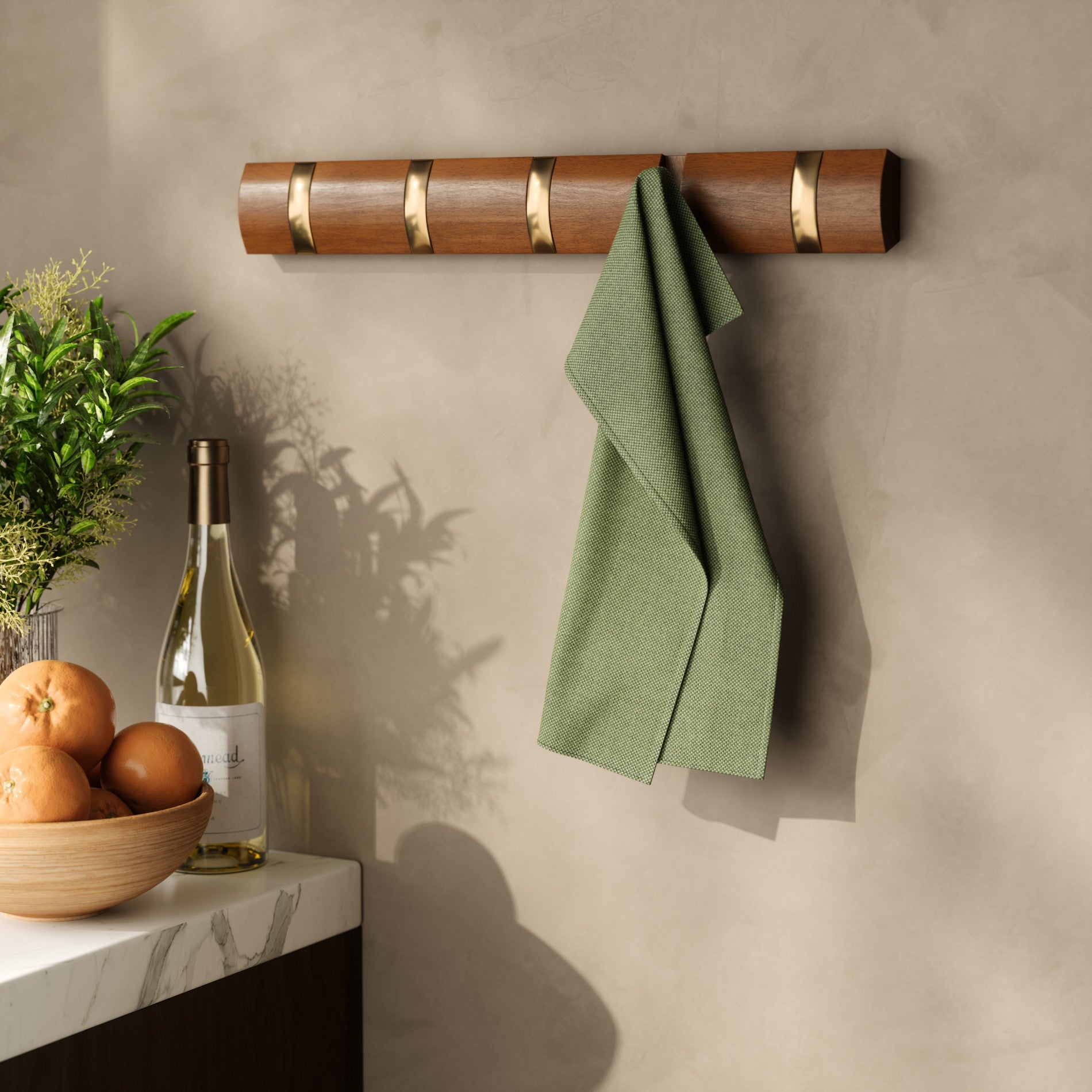 FLIP 5 Wall Mounted Hook - Coat Rack & Wall Hooks | Umbra