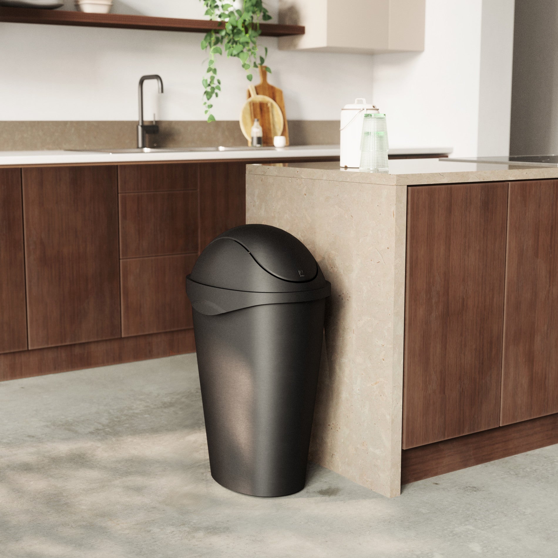 Large Trash Can with Swing-Top Lid | Swinger by Umbra