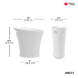 Bathroom Trash Cans | color: Metallic-White