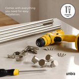 Double Curtain Rods | color: Nickel | size: 36-66" (91-168 cm) | diameter: 1" (2.5 cm)