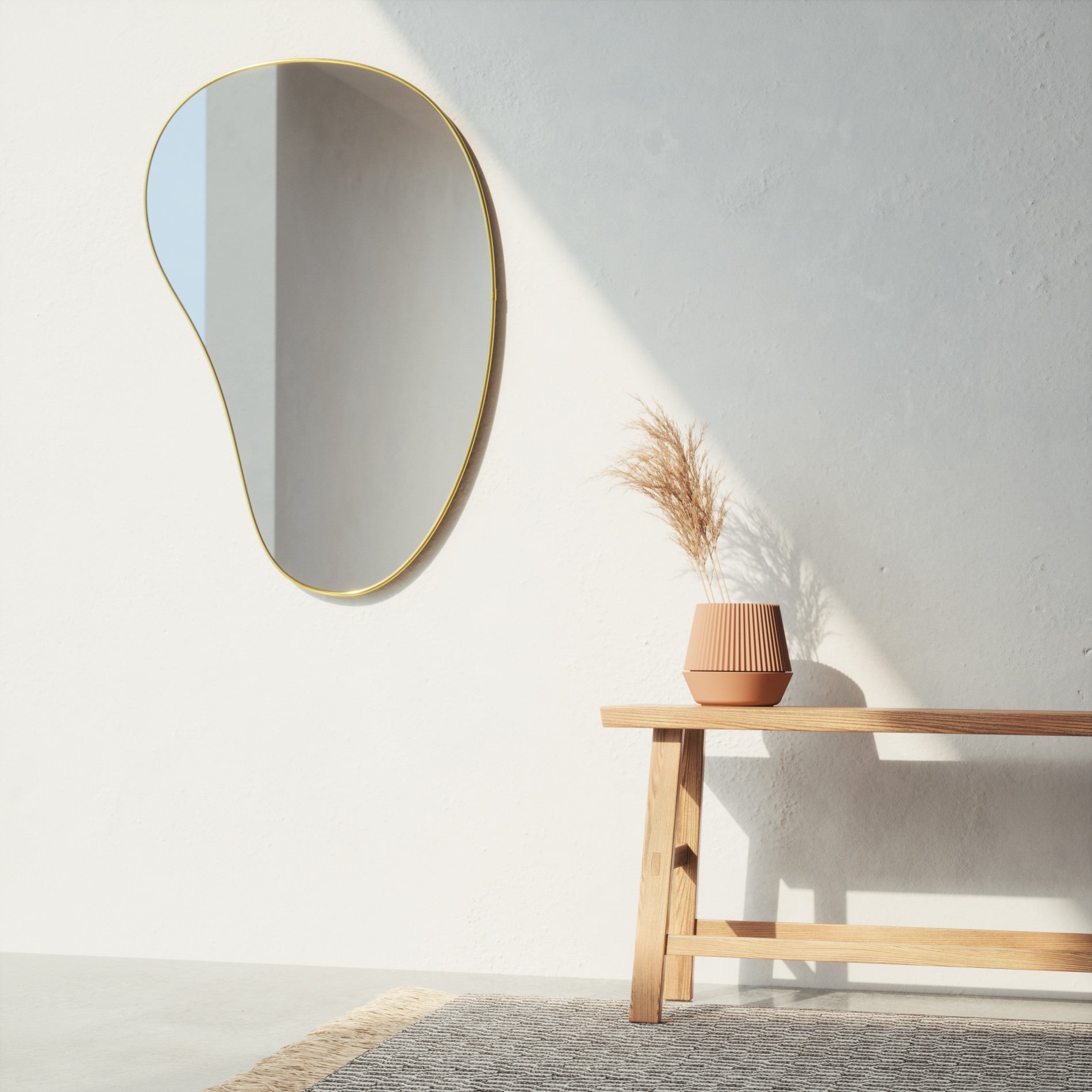Modern Wall Mirror - Pebble | Organic Shaped Mirror by Umbra