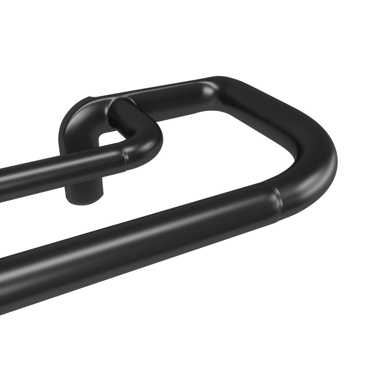 Double Curtain Rods | color: Matte-Black | size: 30-84" (76-213 cm) | diameter: 3/4" (1.9 cm)