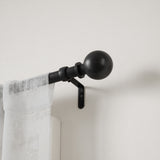 Single Curtain Rods | color: Eco-Friendly Matte Black | size: 36-72" (91-183 cm) | diameter: 1" (2.5 cm) | https://vimeo.com/684798323