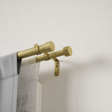 Double Curtain Rods | color: Brass | size: 120-180" (305-457 cm) | diameter: 1" (2.5 cm) | Hover