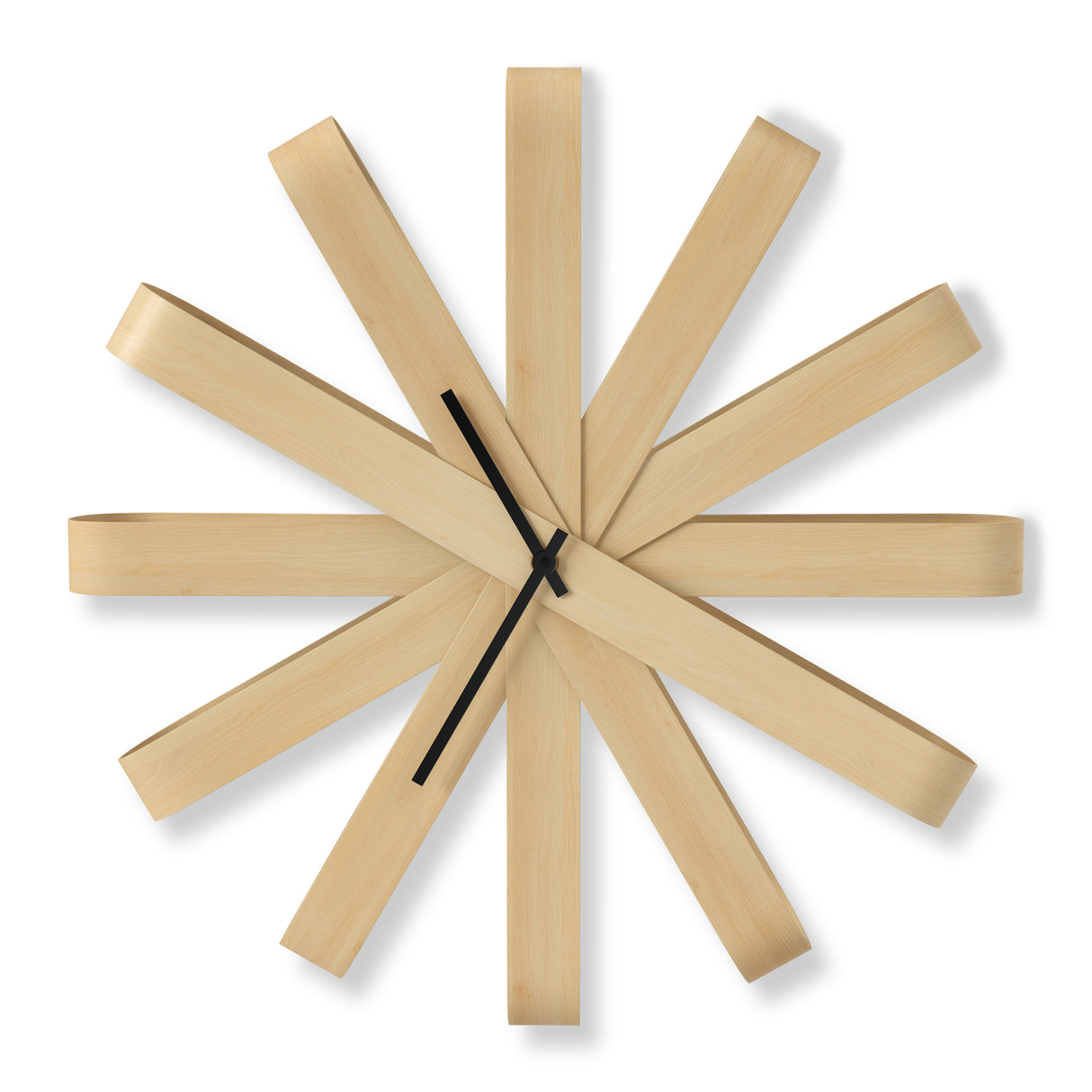 Ribbonwood Wall Clock - Modern Wooden Clock