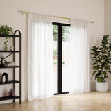 Single Curtain Rods | color: Eco-Friendly Gold | size: 72-144" (183-366 cm) | diameter: 1" (2.5 cm)