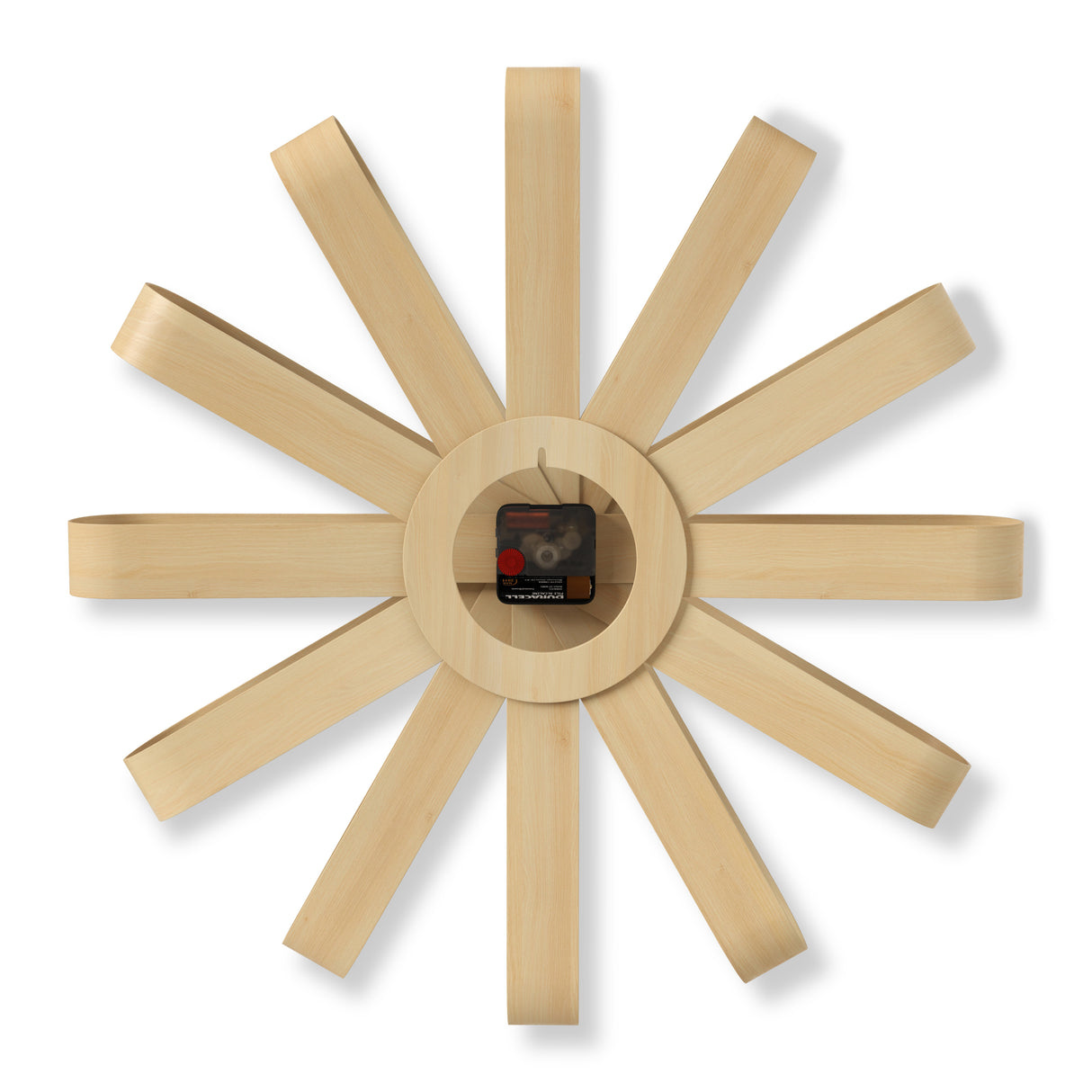 Ribbonwood Wall Clock - Modern Wooden Clock
