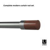 Single Curtain Rods | color: Gun-Metal | size: 36-72" (91-183 cm) | diameter: 1" (2.5 cm)