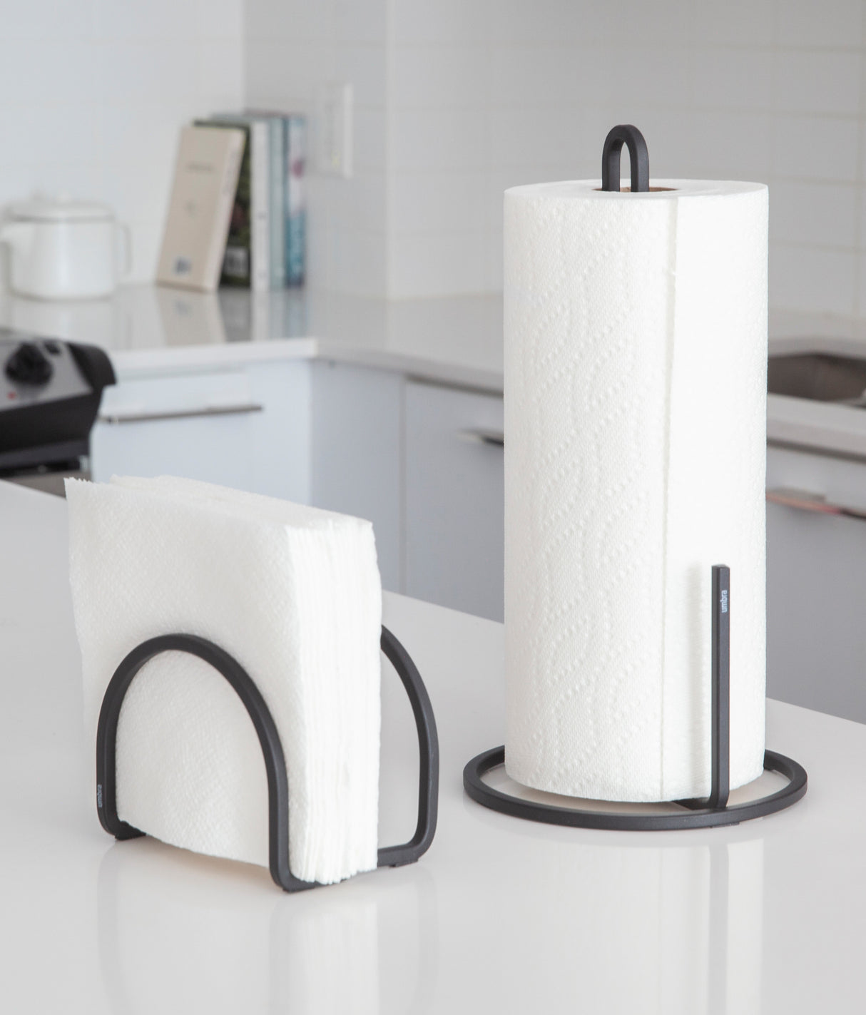 1pc Nordic Style Metal Iron Tissue Holder Standing Napkin Holder For  Kitchen Paper Towel