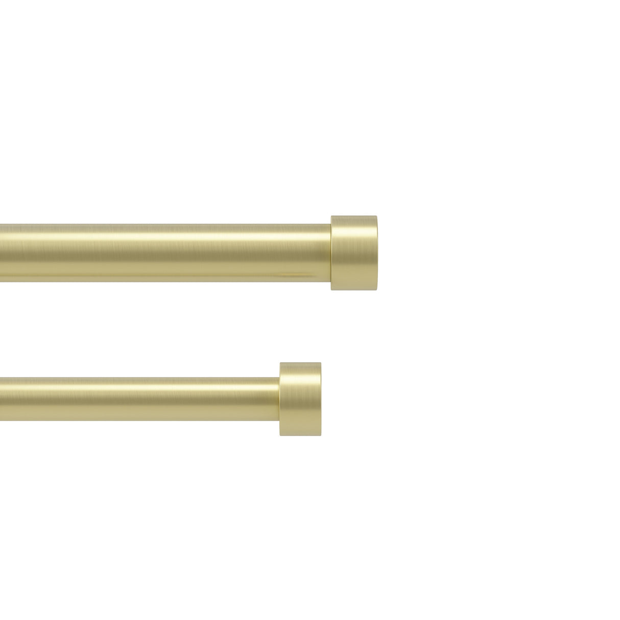 Double Curtain Rods | color: Brass | size: 36-66" (91-168 cm) | diameter: 1" (2.5 cm)