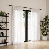 Single Curtain Rods | color: Eco-Friendly Matte-Black | size: 72-144" (183-365 cm) | diameter: 1" (2.5 cm)
