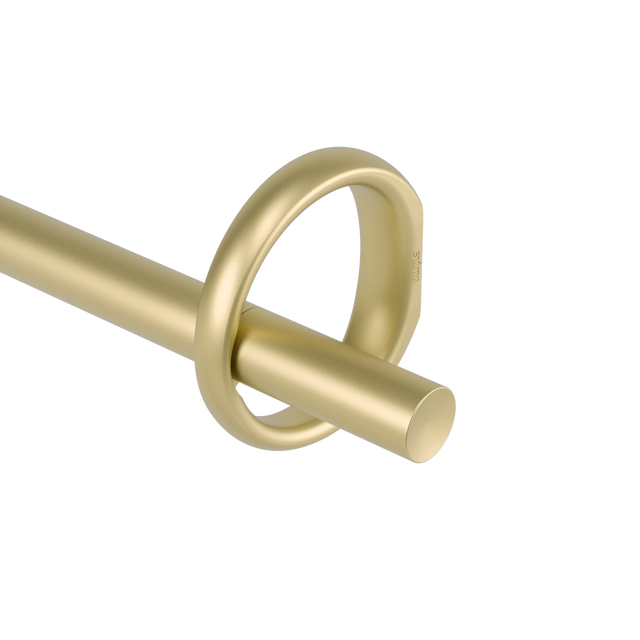 Single Curtain Rods | color: Gold | size: 42-120" (107-305 cm) | diameter: 1" (2.5 cm)
